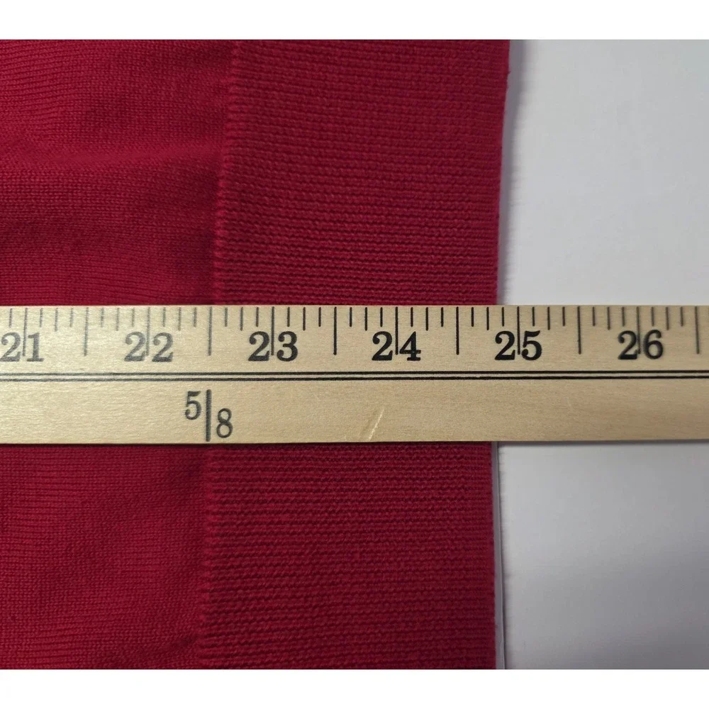 Brooks Brothers Mens‎ Size XL 100% Supima Cotton Red Long Sleeve V Neck Pullover